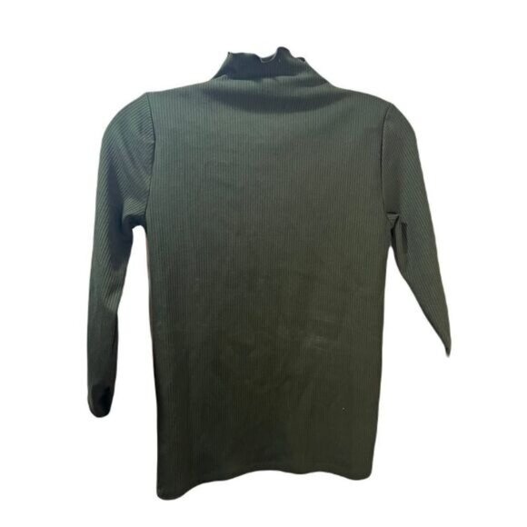 LOFT Knitted‎ Rib Lettuce Edge Turtleneck Top Small - Picture 1 of 5